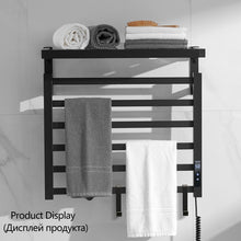 Load image into Gallery viewer, OXG Black/White Electric Towel Rack Touch Digital Display,Energy Saving Electric Towel Holder,Electric Towel Heater Thermostatic