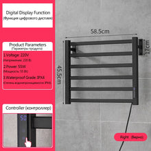 Load image into Gallery viewer, OXG Black/White Electric Towel Rack Touch Digital Display,Energy Saving Electric Towel Holder,Electric Towel Heater Thermostatic