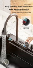 Load image into Gallery viewer, Stainless Steel Kitchen Waterfall Sink Digital Display