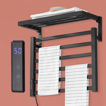 Load image into Gallery viewer, OXG Black/White Electric Towel Rack Touch Digital Display,Energy Saving Electric Towel Holder,Electric Towel Heater Thermostatic