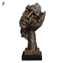Load image into Gallery viewer, Resin Silence Is Gold Abstract Sculpture Modern Art Sculpture Statues for Decoration