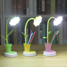 Load image into Gallery viewer, Sunflower Shape Eyes Friendly USB Rechargeable Pen Holder LED Table Lamp Light Desktop Home Decoration