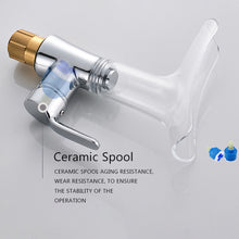 Load image into Gallery viewer, Transparent Wine Glass Shape Bathroom Basin Deck Mounted Waterfall Facuet Mixer Tap