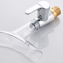 Load image into Gallery viewer, Transparent Wine Glass Shape Bathroom Basin Deck Mounted Waterfall Facuet Mixer Tap