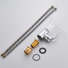 Load image into Gallery viewer, Transparent Wine Glass Shape Bathroom Basin Deck Mounted Waterfall Facuet Mixer Tap