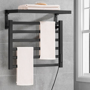 OXG Black/White Electric Towel Rack Touch Digital Display,Energy Saving Electric Towel Holder,Electric Towel Heater Thermostatic