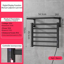 Load image into Gallery viewer, OXG Black/White Electric Towel Rack Touch Digital Display,Energy Saving Electric Towel Holder,Electric Towel Heater Thermostatic
