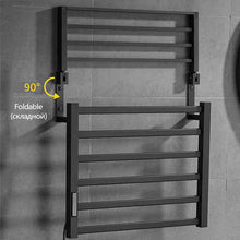 Load image into Gallery viewer, OXG Black/White Electric Towel Rack Touch Digital Display,Energy Saving Electric Towel Holder,Electric Towel Heater Thermostatic
