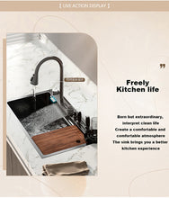 Load image into Gallery viewer, Stainless Steel Kitchen Waterfall Sink Digital Display
