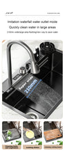 Load image into Gallery viewer, Stainless Steel Kitchen Waterfall Sink Digital Display
