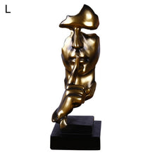 Load image into Gallery viewer, Resin Silence Is Gold Abstract Sculpture Modern Art Sculpture Statues for Decoration
