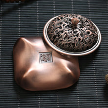 Load image into Gallery viewer, Chinese Dragon Pattern Durable zinc Alloy Metal Incense buddhist Burners Holder Safe Censer Aromatherapy
