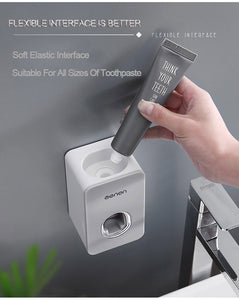 New Automatic Toothpaste Dispenser Dust-proof Toothbrush Holder