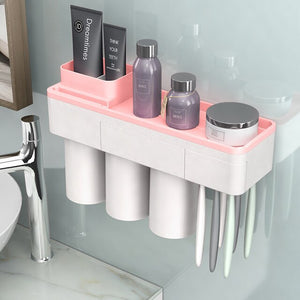 Magnetic Adsorption Inverted Toothbrush Holder