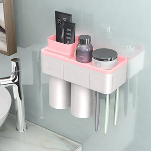 Magnetic Adsorption Inverted Toothbrush Holder