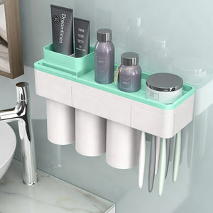 Magnetic Adsorption Inverted Toothbrush Holder