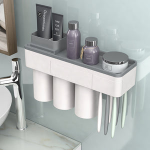 Magnetic Adsorption Inverted Toothbrush Holder