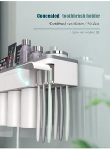 Magnetic Adsorption Inverted Toothbrush Holder