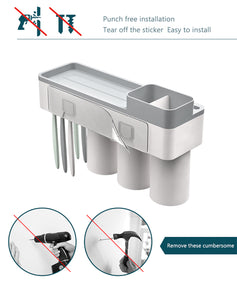 Magnetic Adsorption Inverted Toothbrush Holder